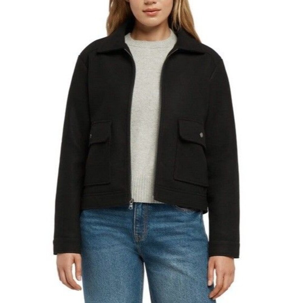 Banana Republic Women's Full Zip Jacket Black NWT